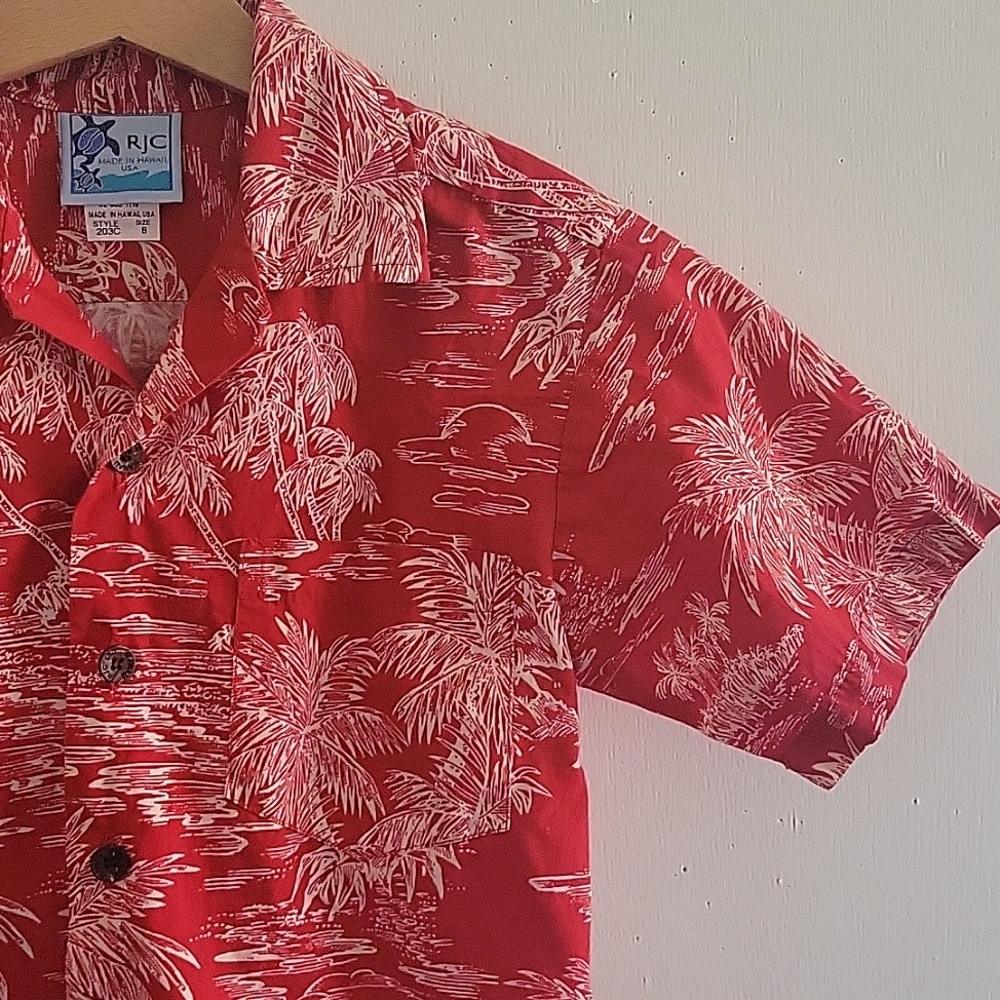 Boys cotton Hawaiian shirt size 8